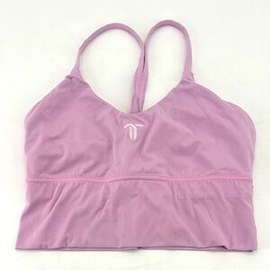 UEC Halara lavender cropped top with built-in bra size small